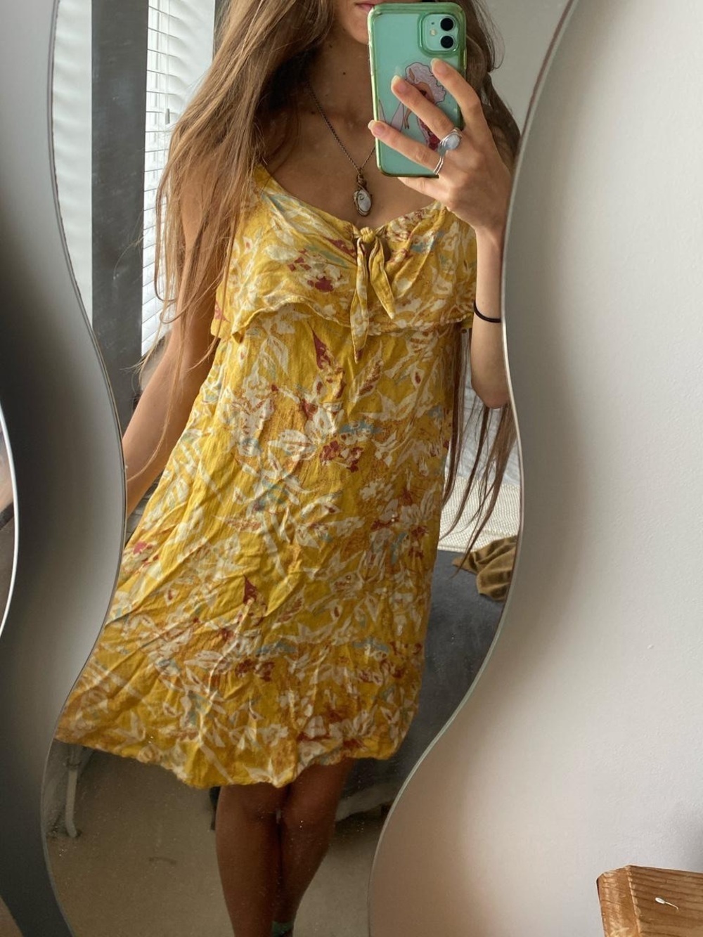 Roxy Yellow Floral Off-Shoulder Midi Dress - Picture 2 of 7